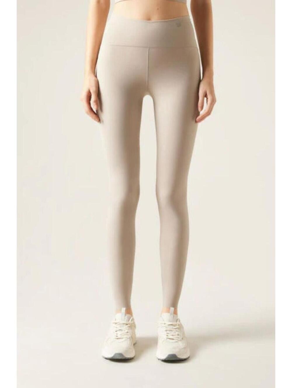 (RC) Calzedonia Soft Touch Leggings Small Natural Beige Women's Stretch Pants